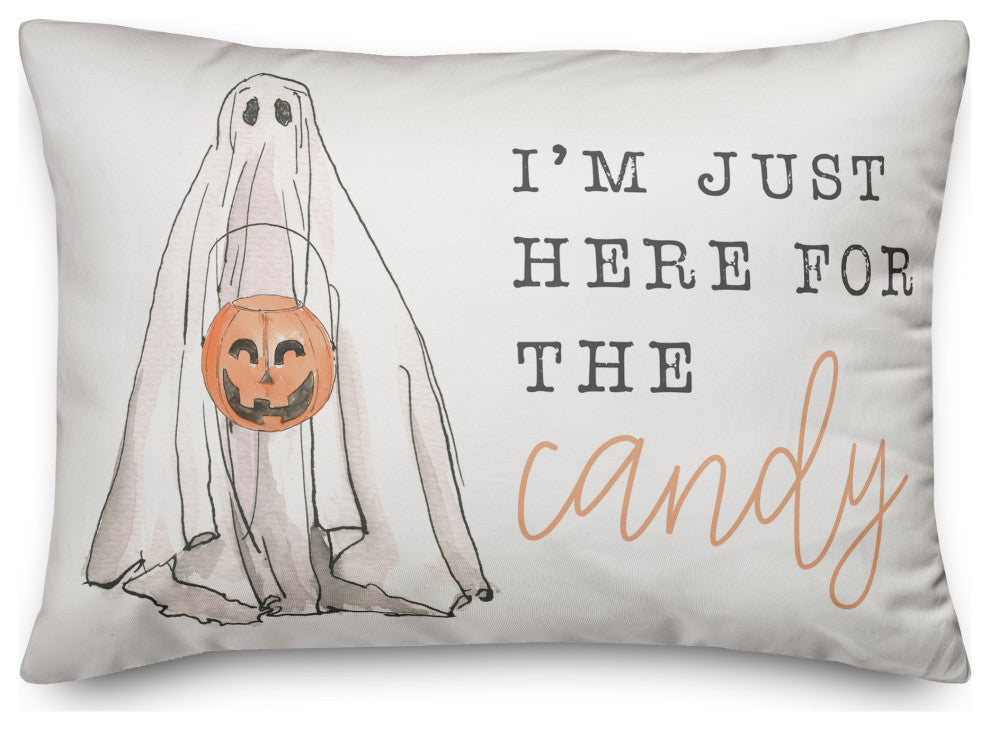 Candy Ghost 14x20 Throw Pillow