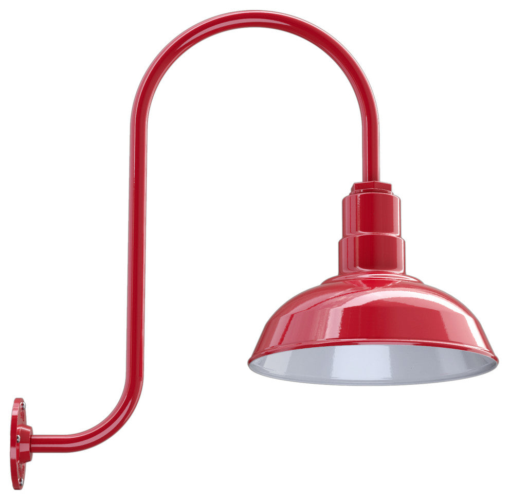 12" Upward Sloping Barn Light, The Westchester, Red