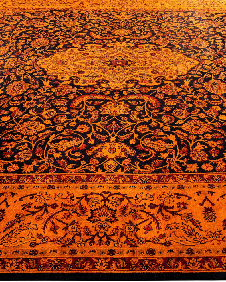 Fine Vibrance, One-of-a-Kind Hand-Knotted Area Rug Orange, 9'1"x12'2"