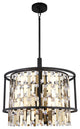 Woodbridge Lighting Cascade 5-light Steel & Glass Drum Pendant in Bronze