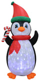 Christmas Inflatable Twinkle Penguins Yard Decoration, 7' Tall