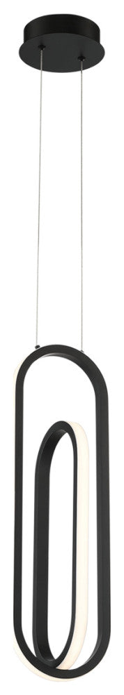1 Light Modern Mini-Pendant, Matte Black