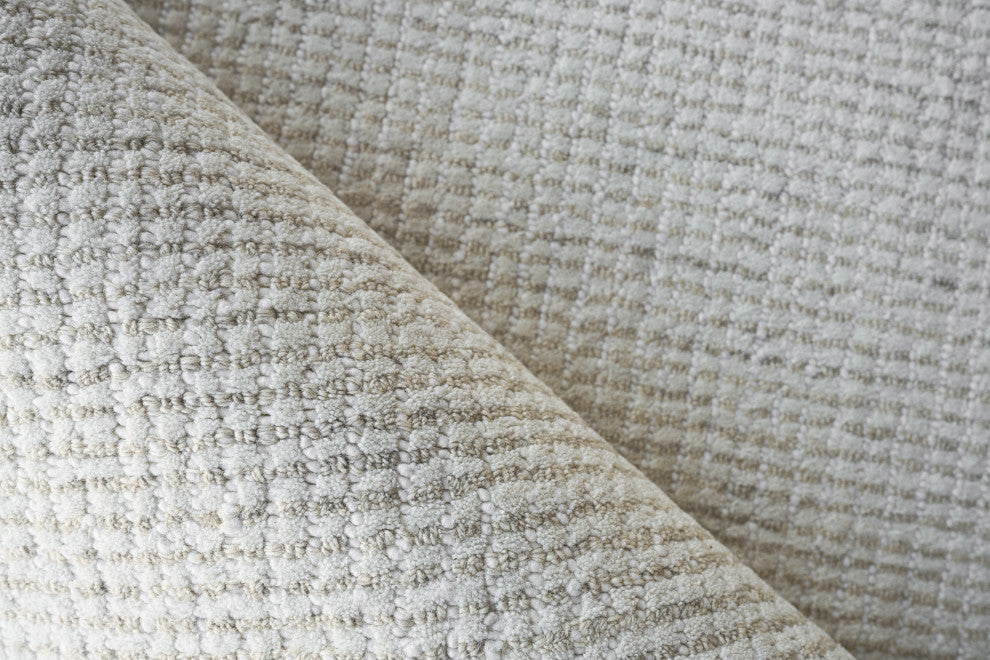 Key West Handmade Hand-Tufted Wool Light Beige Area Rug, 10'x14'