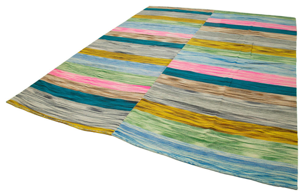 Rug N Carpet - Hand-knotted Oriental 9' 8'' x 12' 10'' Flatweave Wool Kilim Rug