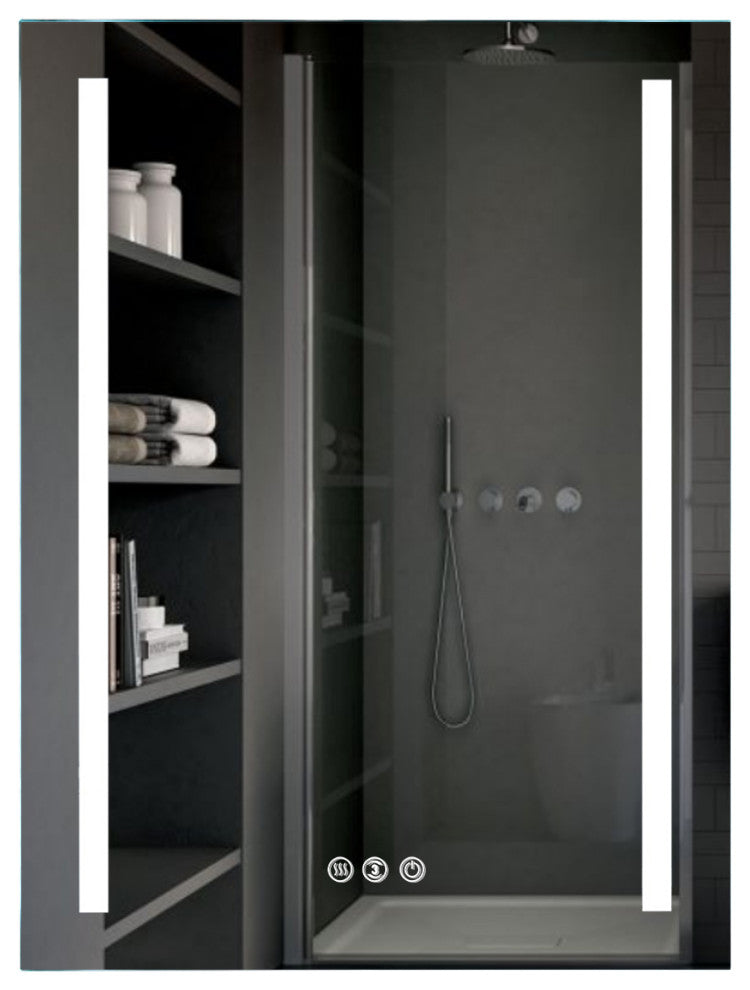 24x32 In. Smart Touch Dimmable Multi-Color Anti-Fog LED Bathroom Vanity Mirror