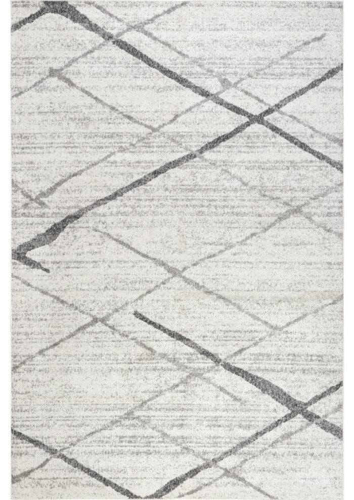 Nuloom Thigpen Striped Contemporary Area Rug, Grey 7'6"x7'6"