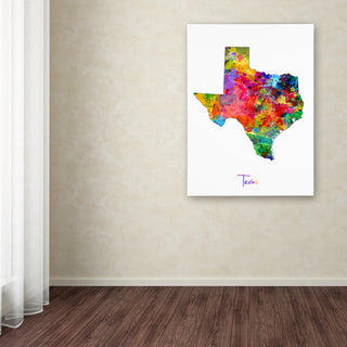 "Texas Map" Canvas Art by Michael Tompsett