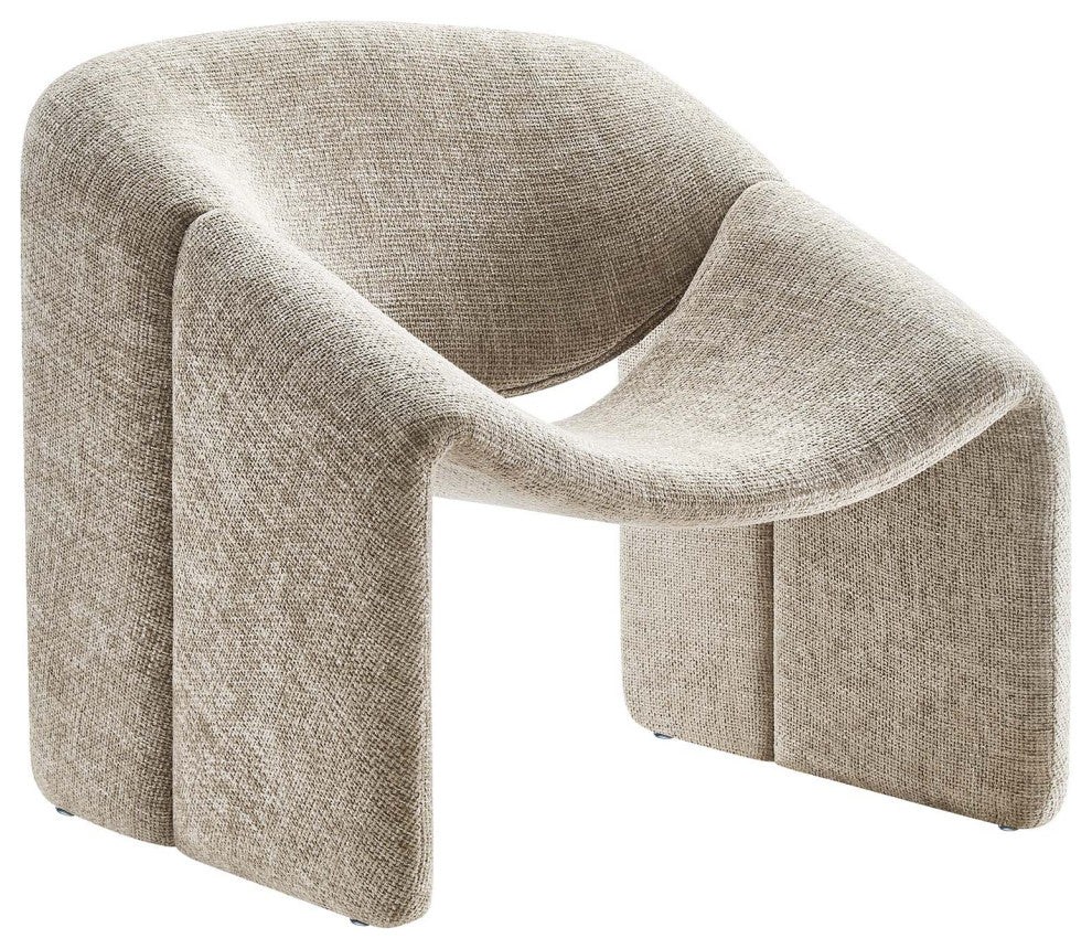 Vivi Chenille Upholstered Accent Chair - Khaki