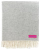 Southamption Home Merino Wool Herringbone Throw, Silver