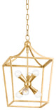 6 Light Lantern, Vintage Gold Leaf