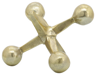 Gold Metal Jacks Decor, 5"