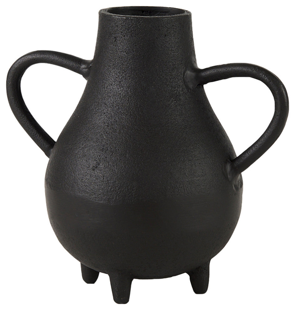 Cyrus 8.7Lx4.7Wx8.3H Black Two handled Vase Decorative Object