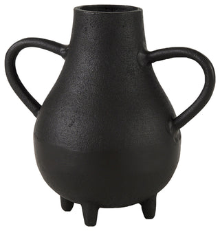 Cyrus 8.7Lx4.7Wx8.3H Black Two handled Vase Decorative Object