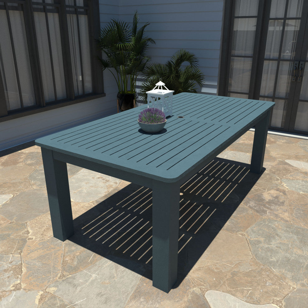 Rectangular 42x84 Table, Weathered Acorn, Nantucket Blue