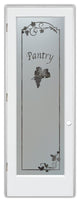 Pantry Door - Grape Cluster Grape Ivy - Primed - 30" x 84" - Knob on Right -...
