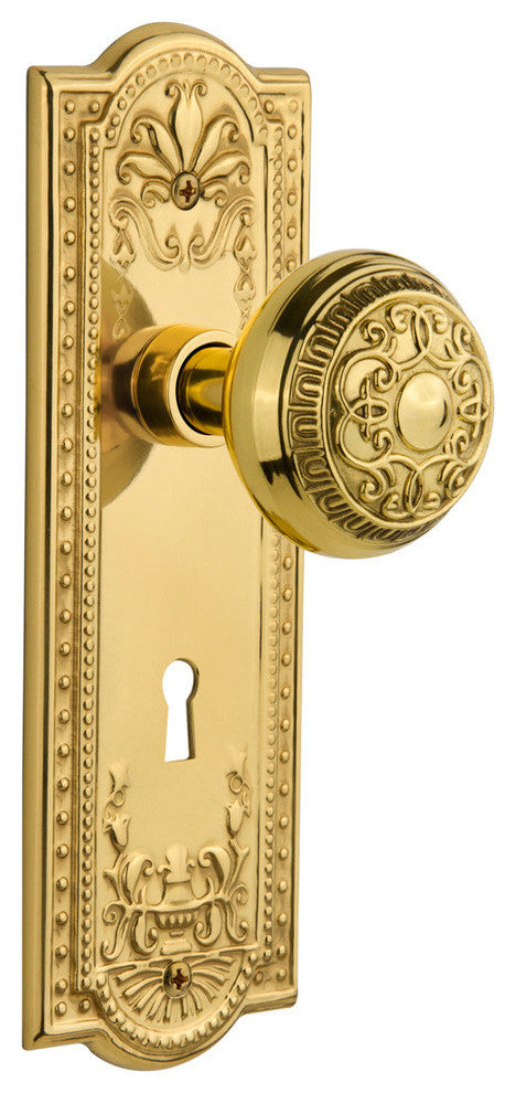 Meadows Plate Passage Egg and Dart Knob, Unlacquered Brass