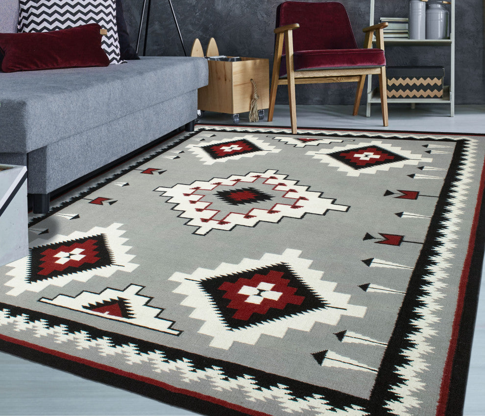 Noori Rug Handmade Flatweave Navi Silver/Black Rug