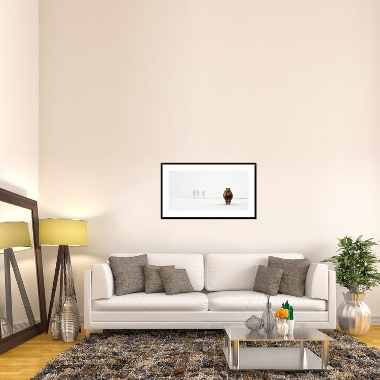 "The Cold Pony" Framed Digital Print by Gert Van Den, 44x26"