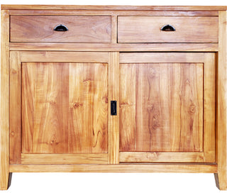 Waxed Teak Wood Rhone Buffet / Media Center, Small