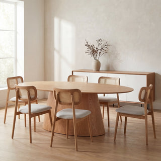 Claudia Cane Side Chair, Domasco, Natural