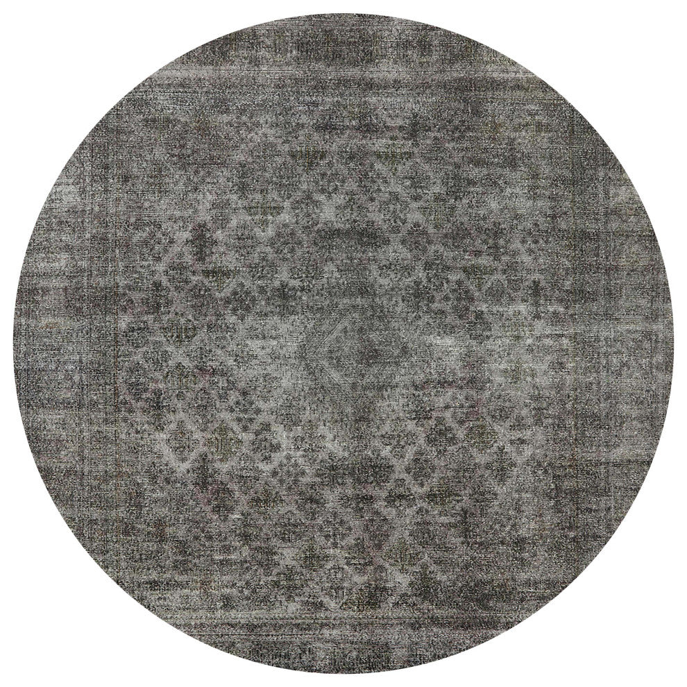 Ahgly Company Indoor Round Mid-Century Modern Area Rugs, 4' Round