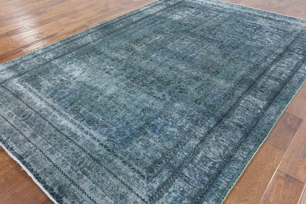 6'x9' Oriental Overdyed Hand Knotted Rug, W2606