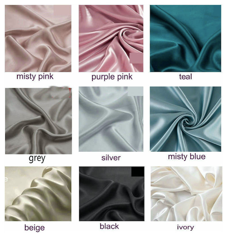 22MM 4PCS Mulberry Silk Bedding Set, Silver, King
