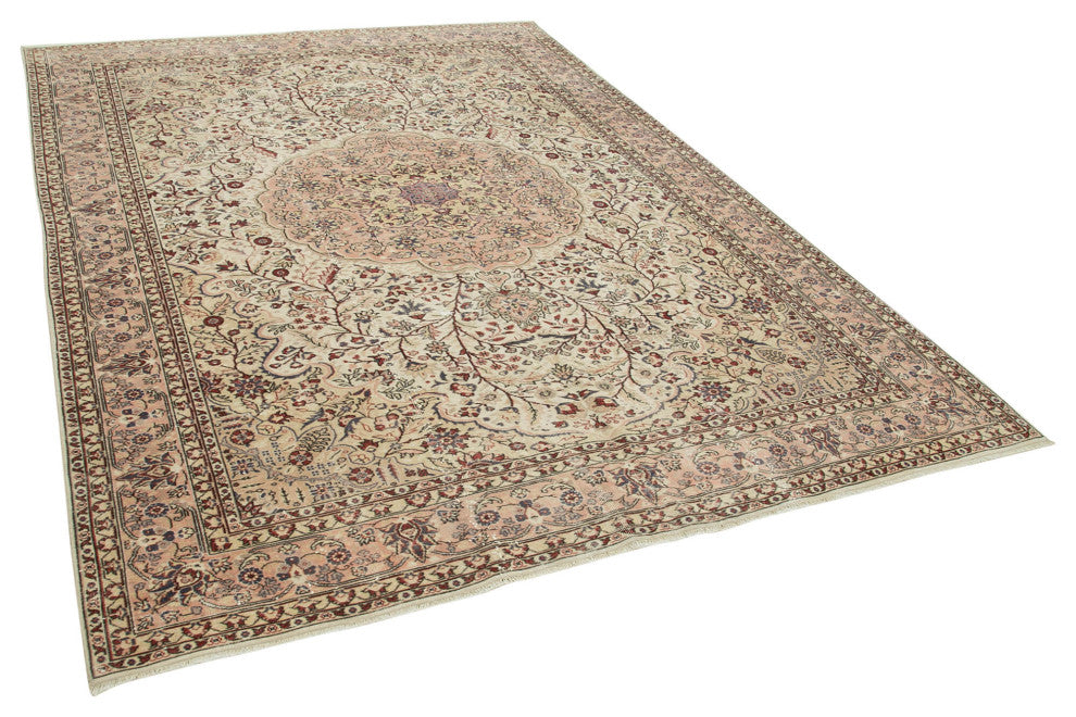 Rug N Carpet - Handwoven Turkish 6' 8'' x 9' 1'' Distressed Area Rug