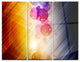 "Glowing Colored Spheres" Digital Metal Wall Art, 3 Panels, 36"x28"