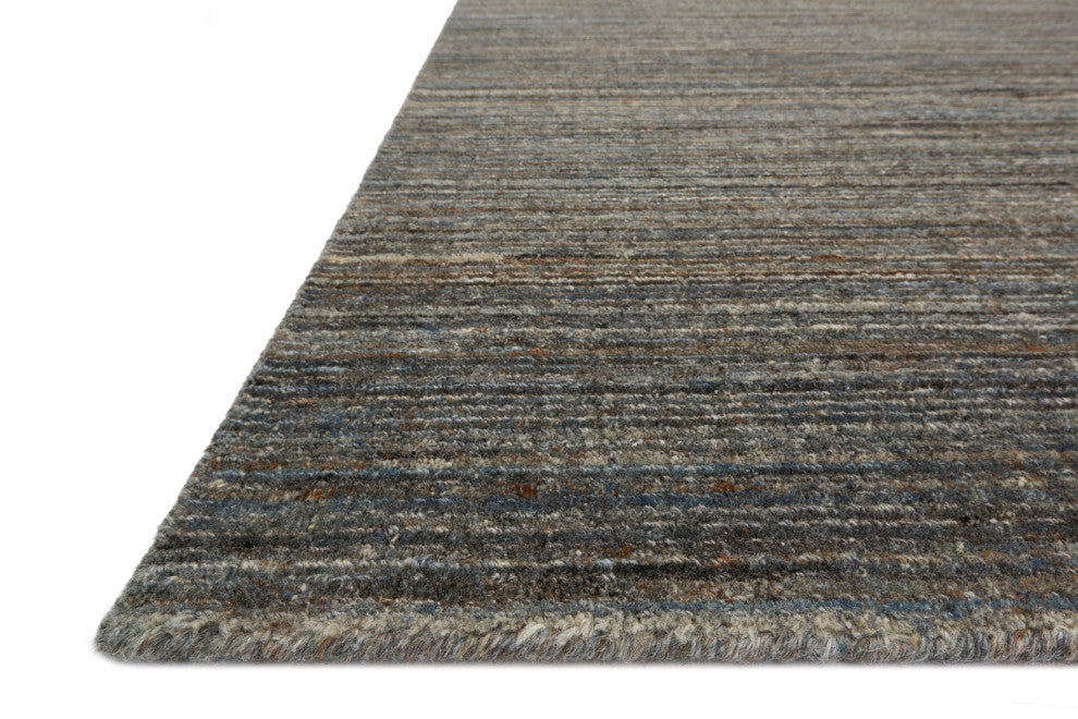 Loloi Hand Loomed Vaughn Square Area Rug, Slate, 18" X 18" Sample