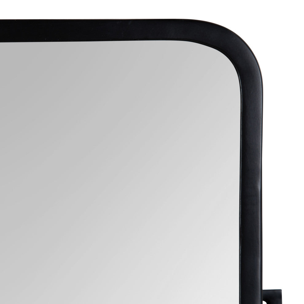 Elijah Pivot Wall Mirror, Black 38x24