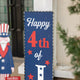 42.5"H Lighted Wooden Happy July 4th Porch Sign