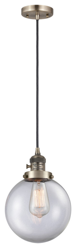 INNOVATIONS 201CSW-AB-G202-8 1-Light Mini Pendant Antique Brass