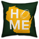 Green Bay Home Football Outdoor Throw Pillow