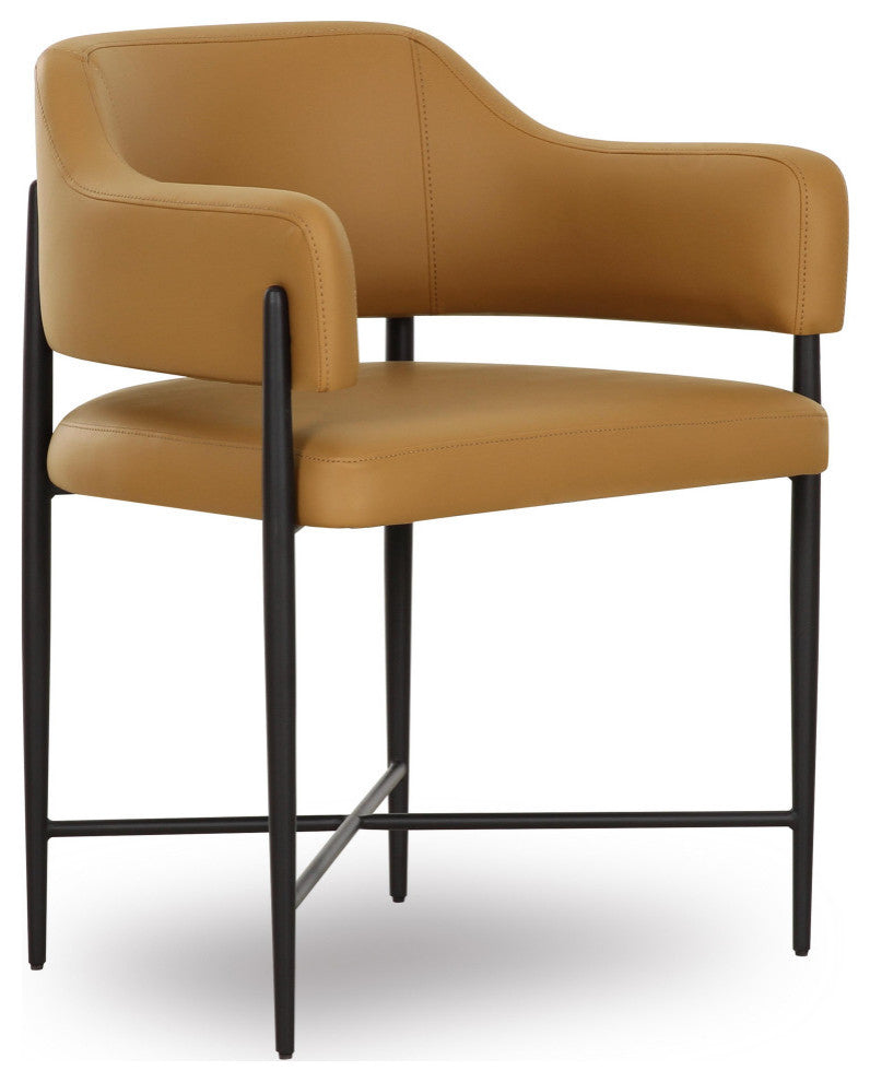 Sezanne Tan Vegan Leather Dining Chair