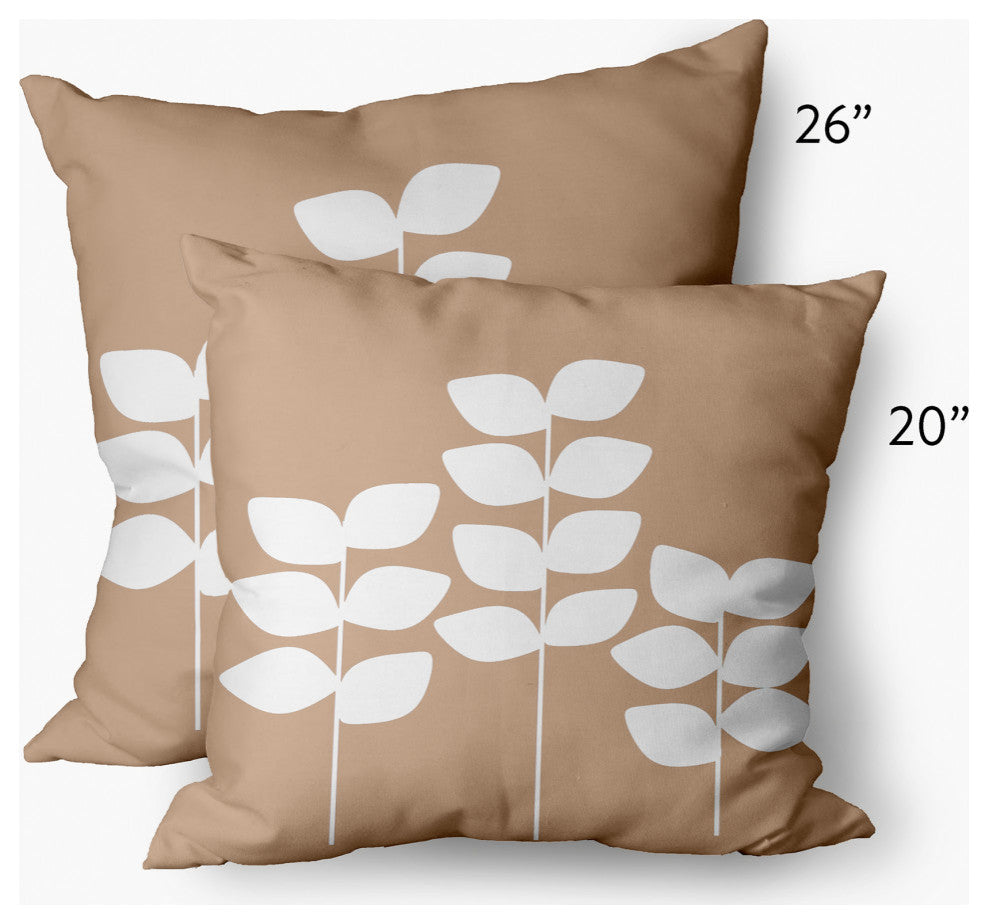 Simple Stems Decorative Throw Pillow, Pepper, 26"x26"