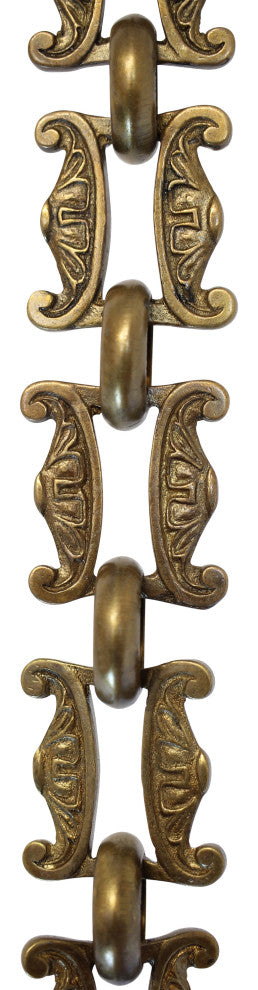 RCH Hardware Brass Vintage Chandelier Chain, 3', Antique Brass, U35