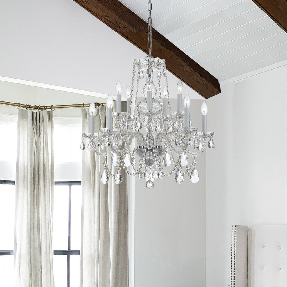 Crystorama Traditional Crystal 10-Light Chandelier