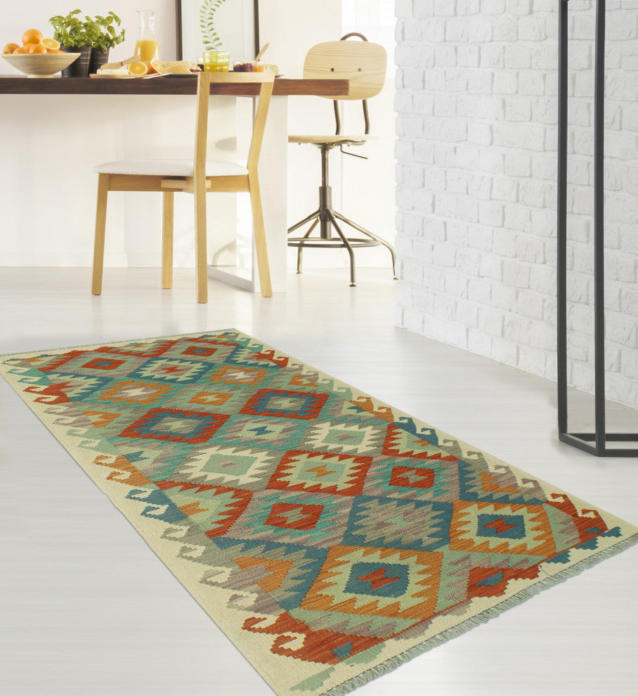 Sangat Kilim Aqela Ivory Runner