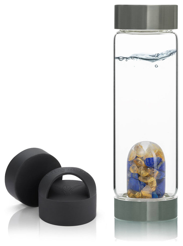 Water Bottle, VitaJuwel ViA Gemwater Bottle, Black Loop Caps, Inspiration