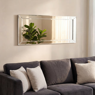 Antique Beveled Rectangle Wall Mirror, 1" Beveled Center,24"x54" Bathroom Mirror