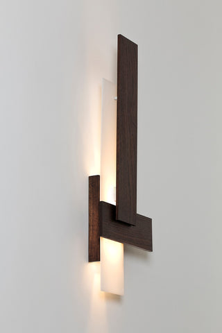 Sedo LED Wall Sconce, Dark Stained Walnut