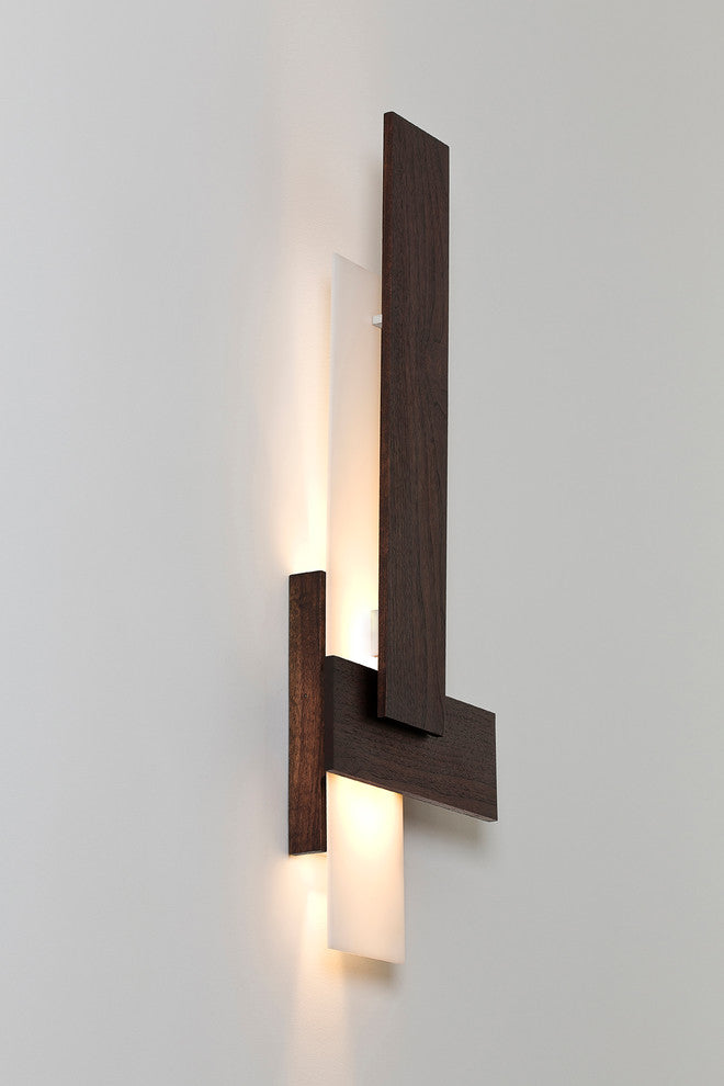 Sedo LED Wall Sconce, Dark Stained Walnut