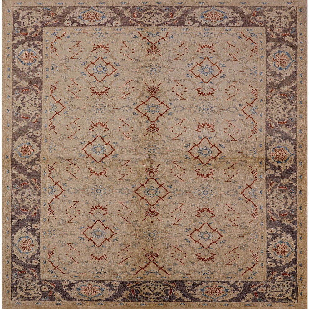 Ahgly Company Indoor Square Mid-Century Modern Area Rugs, 7' Square