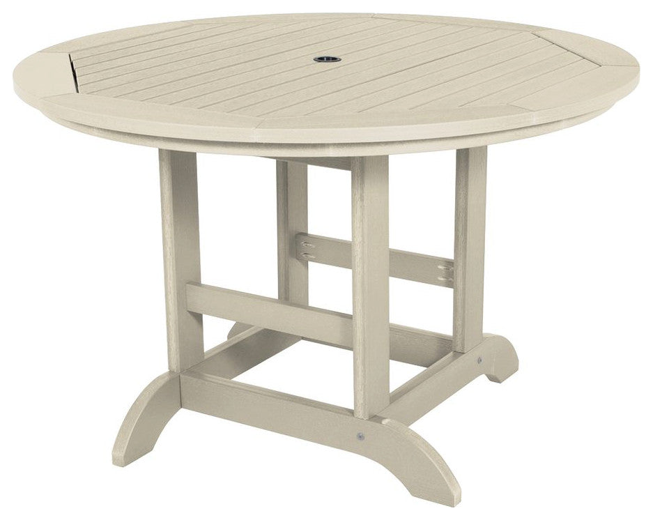 Round Dining Table, 48", Whitewash