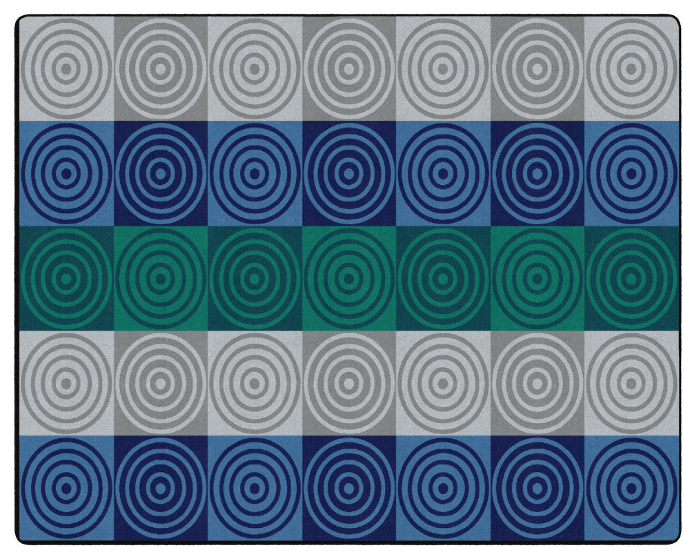 Flagship Carpets FA1838-58FS Bullseye Blocks Cool
