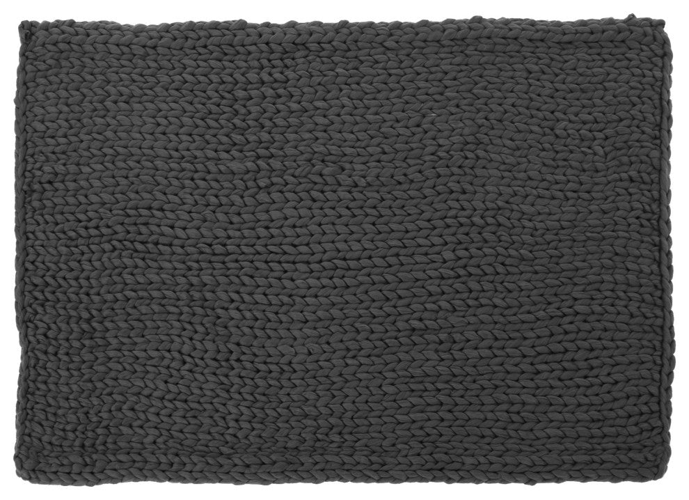 GDF Studio Jacqueline Acrylic Fabric Throw Blanket, Dark Gray