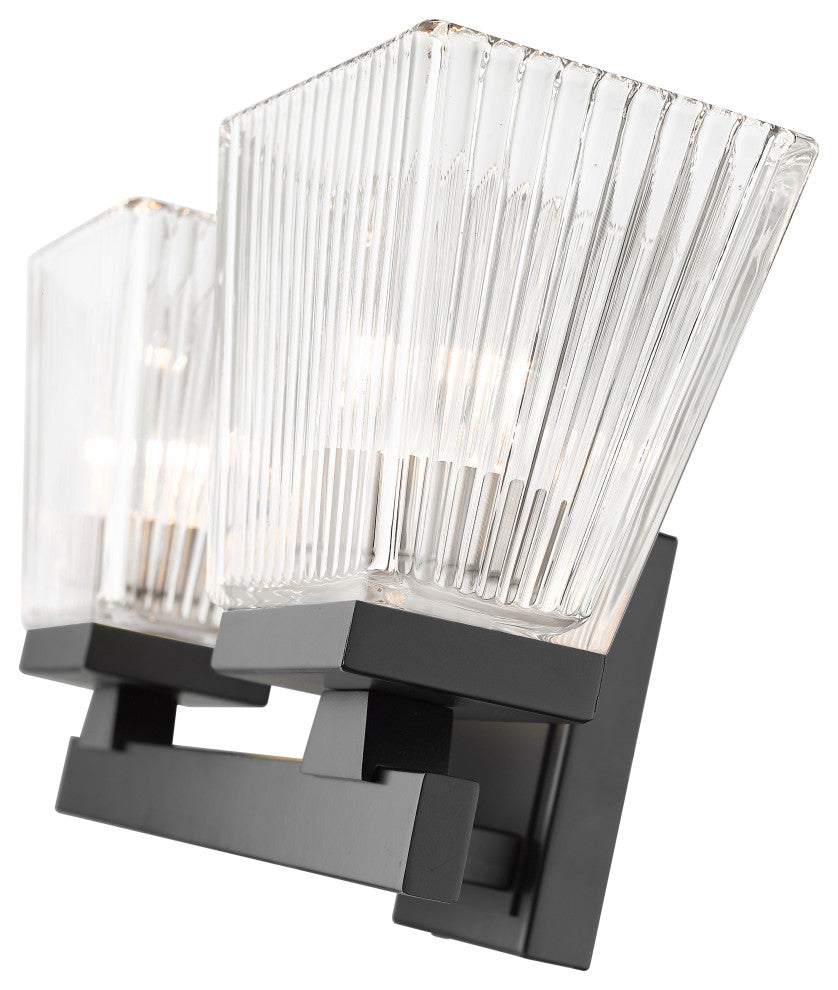 Zlite 1936-2V-MB 2-Light Vanity, Clear