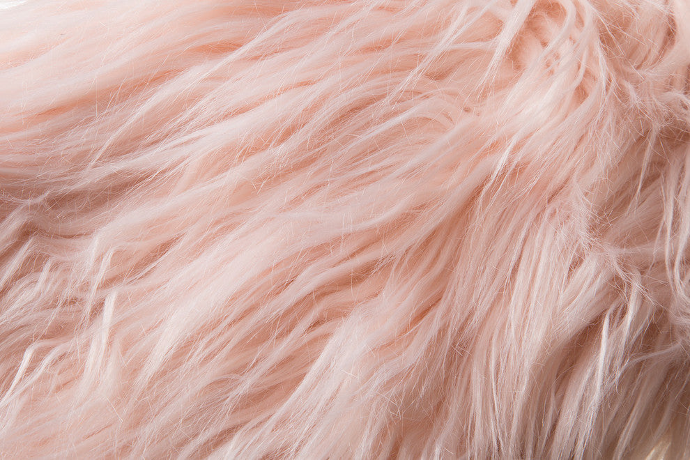 Faux Fur Christmas Stocking, Mongolian Long Hair Pink