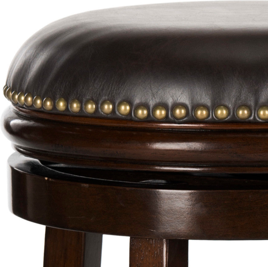 Safavieh Biagio Swivel Barstool, Sierra Brown, Brown Seat